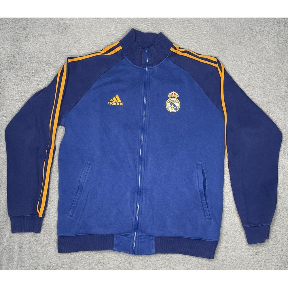 Real Madrid 2021/2022 Training Futbol Soccer Jacket Adidas Full Zip Mens XL